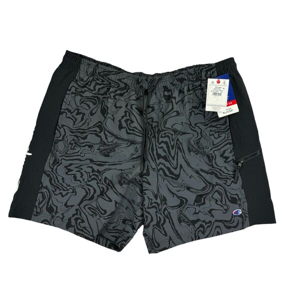 Champion Other - Champion Mens Hybrid Water Resistant 7" Drawstring Shorts Black Gray XL